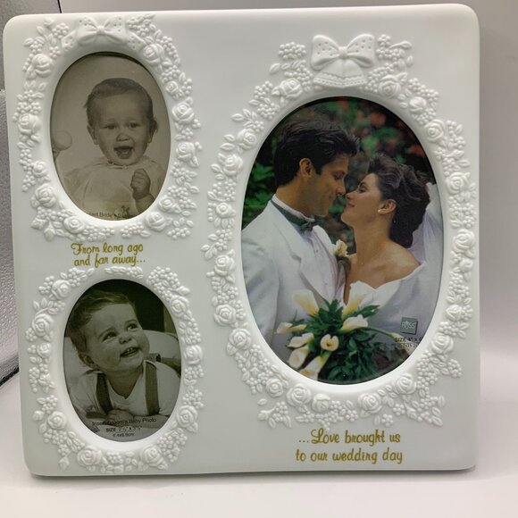 RUSS Vintage Elegant Floral Porcelain Wedding Picture Frame - Picture 1 of 5